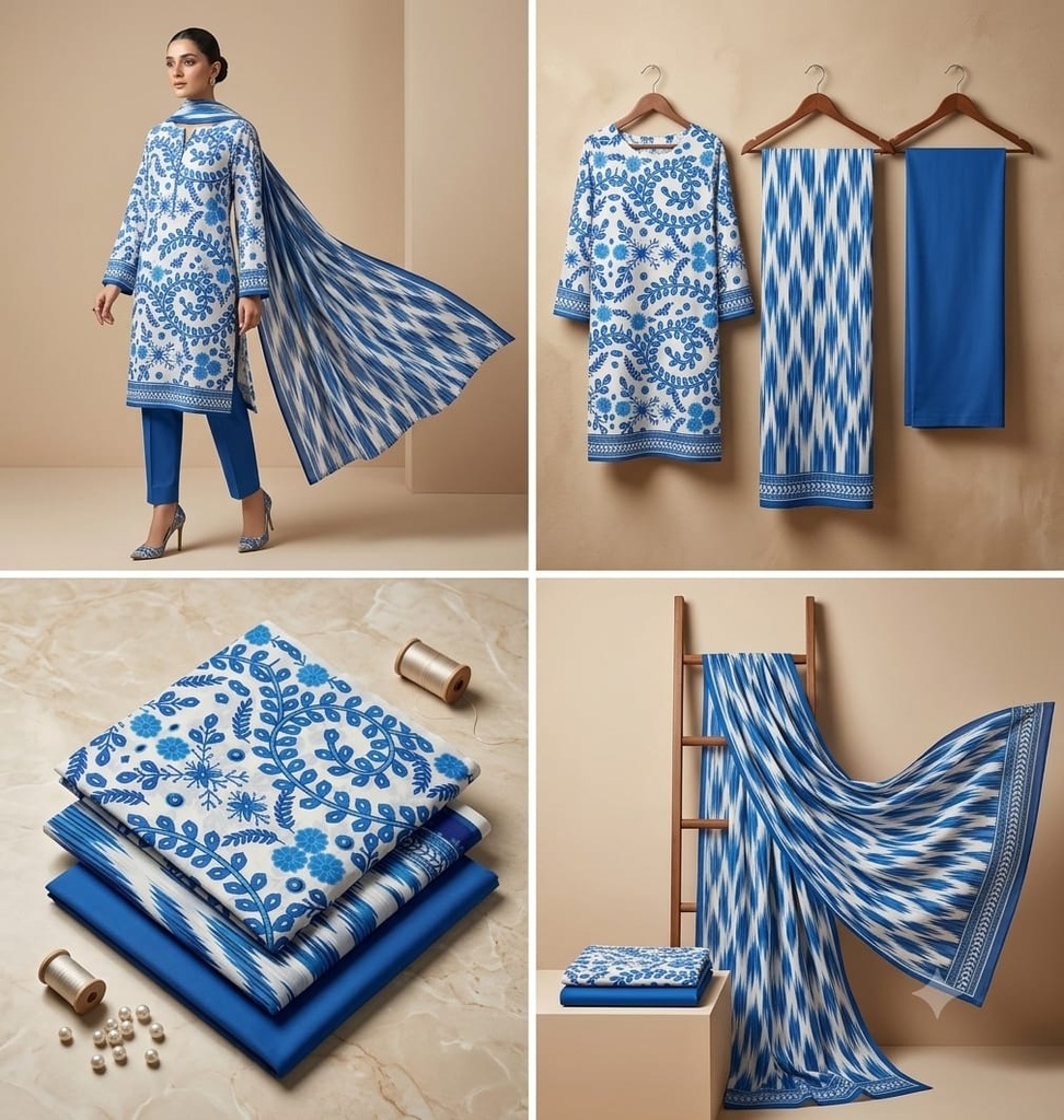 Orient Lawn 3Pc #OL-3Pc-Blue