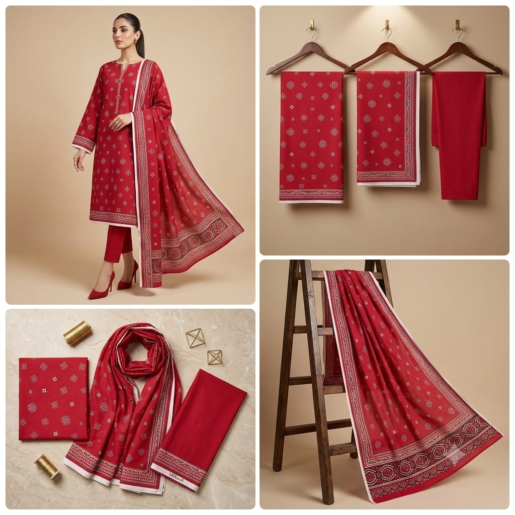 Mahrosh Lawn 2Pc #ML-2Pc-Red
