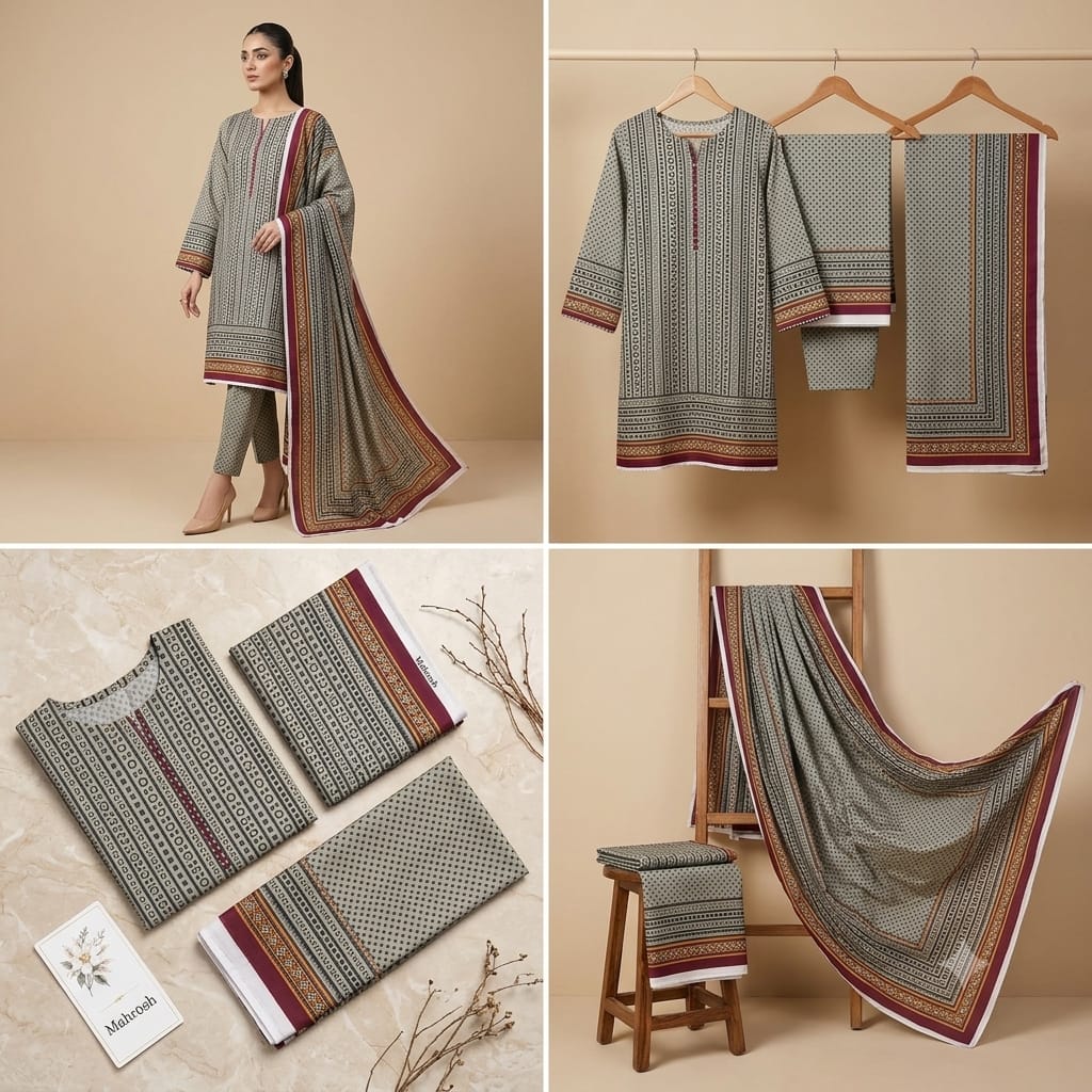Mahrosh Lawn 2Pc #ML-2Pc-RSkin