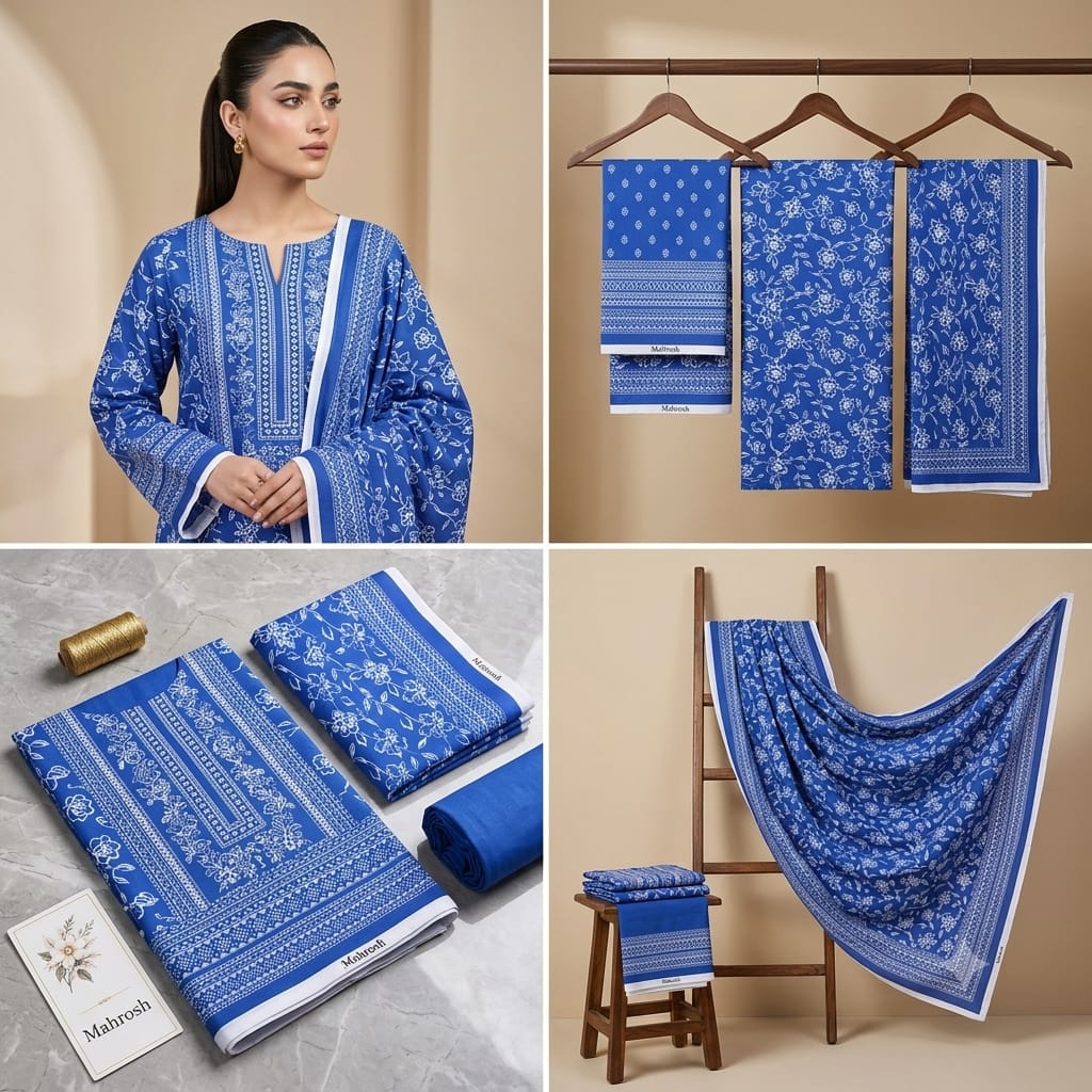 Mahrosh Lawn 2Pc #ML-2Pc-Blue