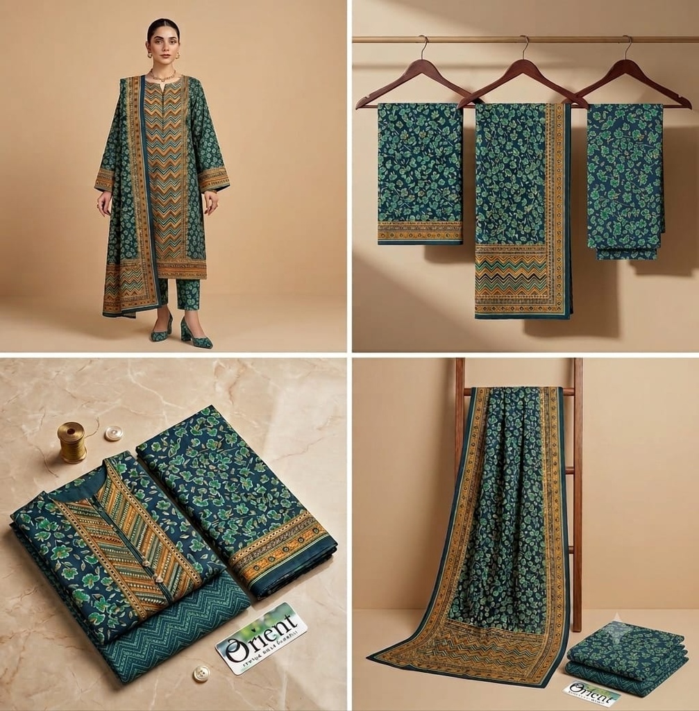 Orient Lawn 3Pc #OL-3Pc-Green