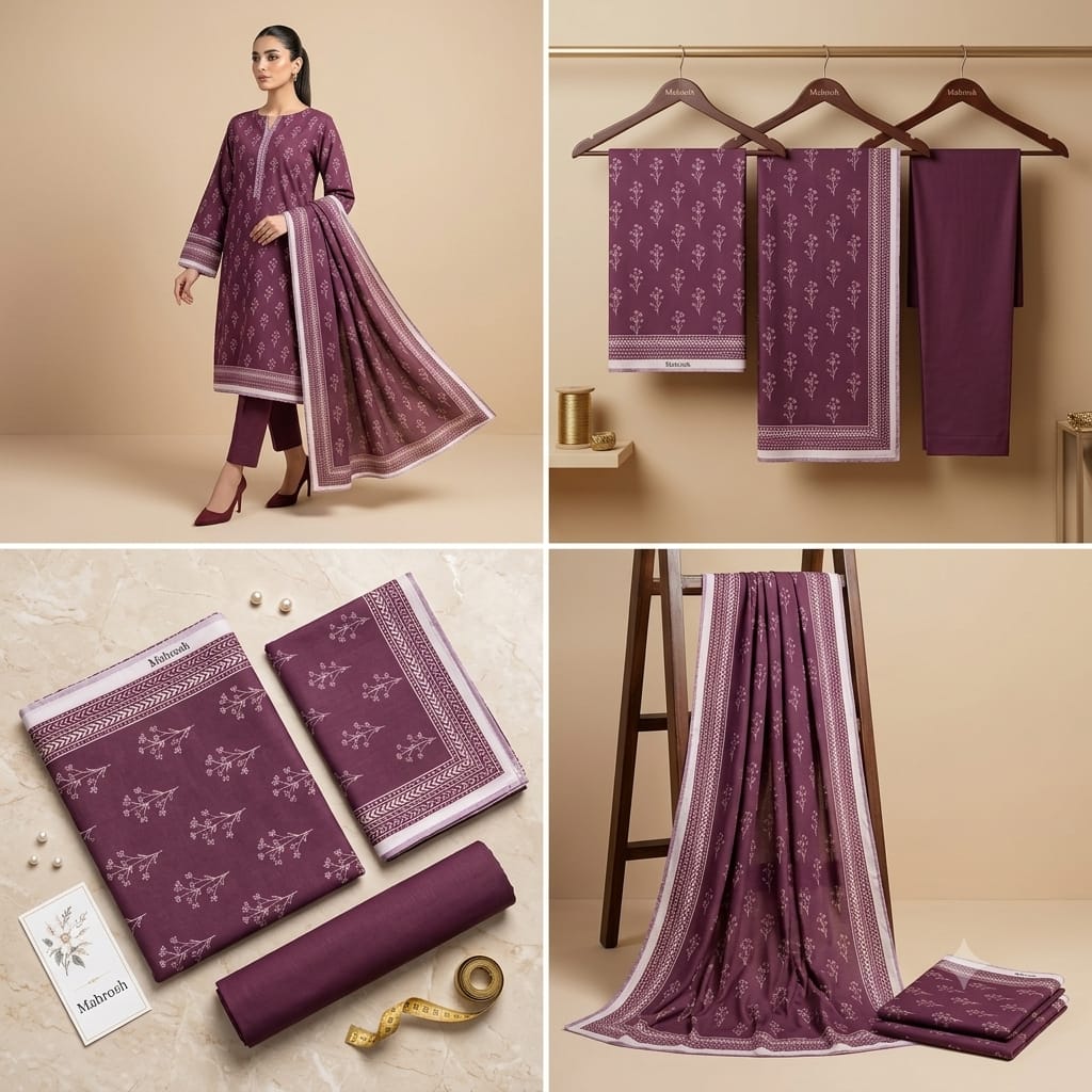 Mahrosh Lawn 2Pc #ML-2Pc-DPurple
