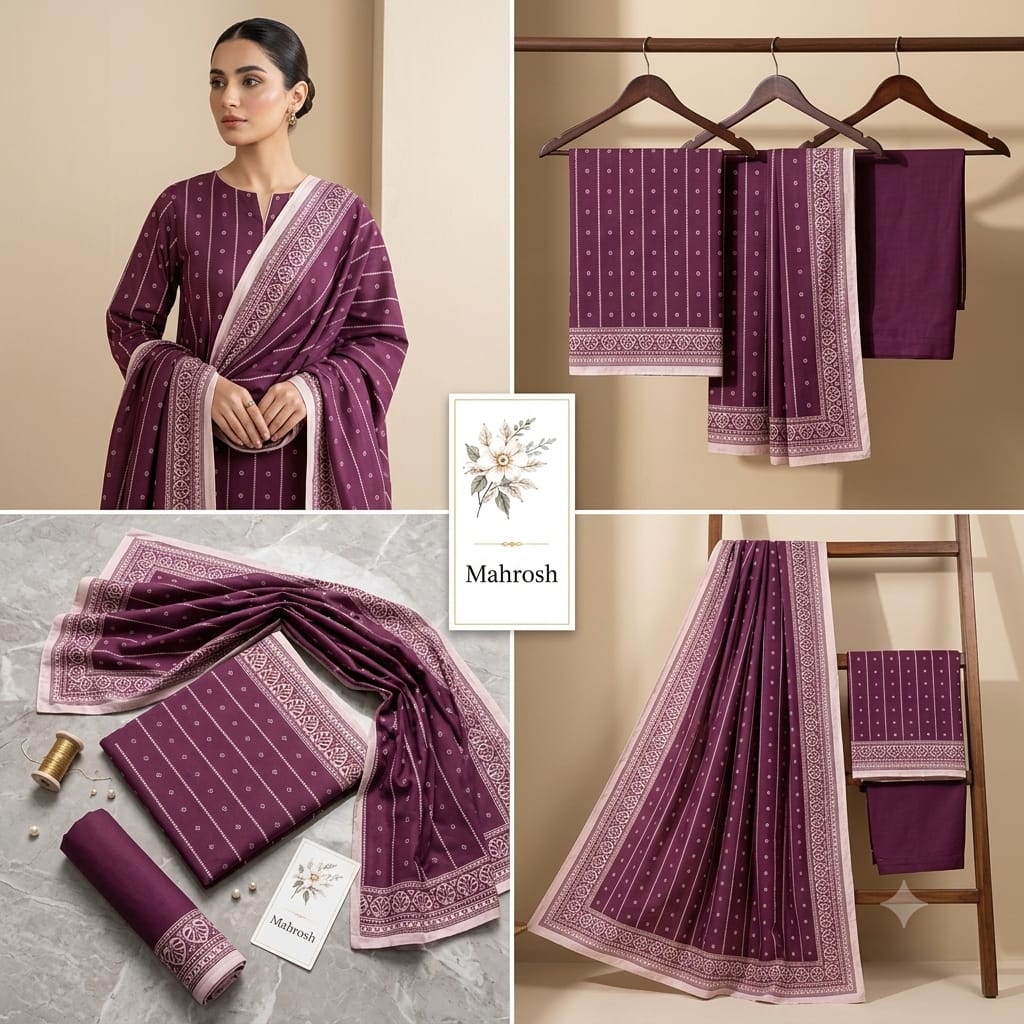 Mahrosh Lawn 2Pc #ML-2Pc-PPurple