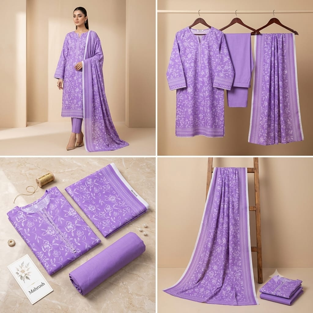 Mahrosh Lawn 2Pc #ML-2Pc-LPurple