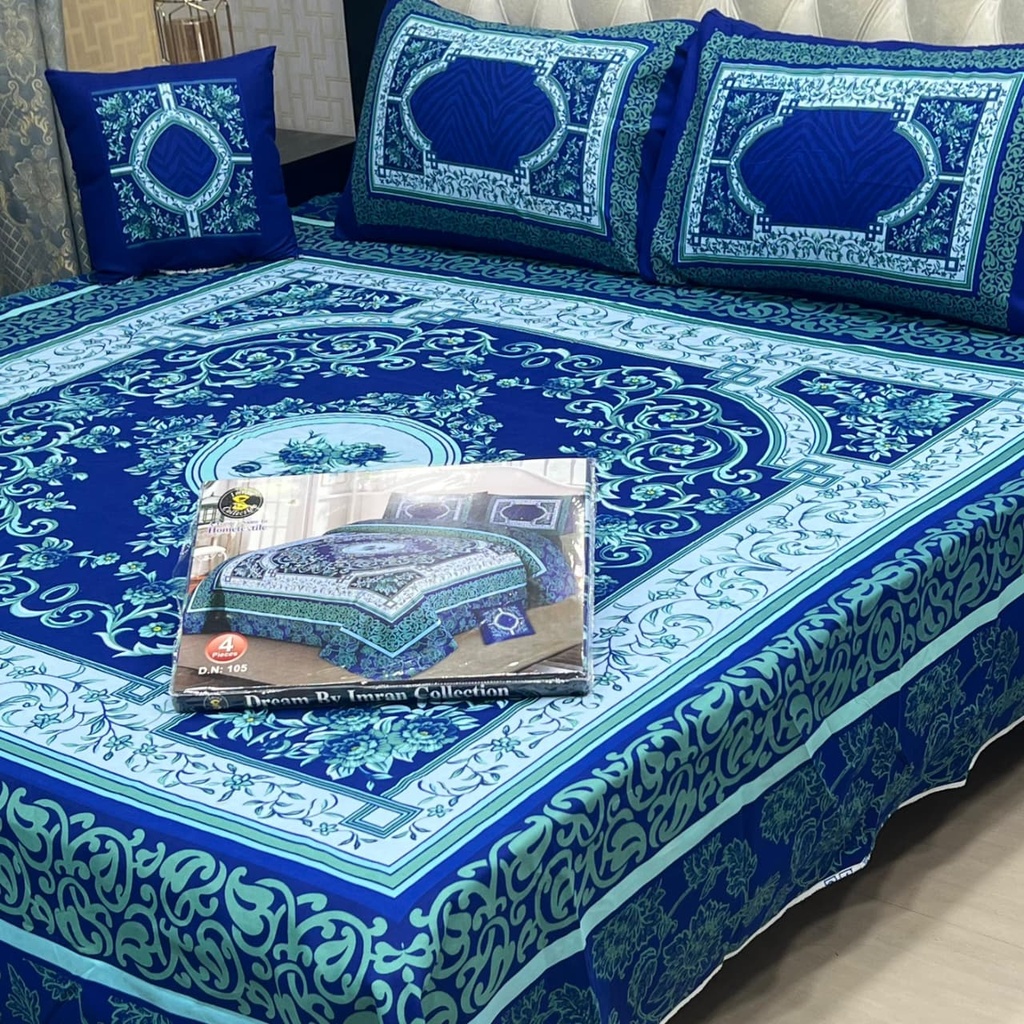 4Pc Crystal Panel Bedsheet