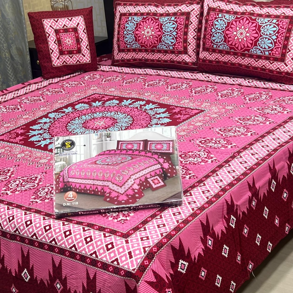 4Pc Crystal Panel Bedsheet