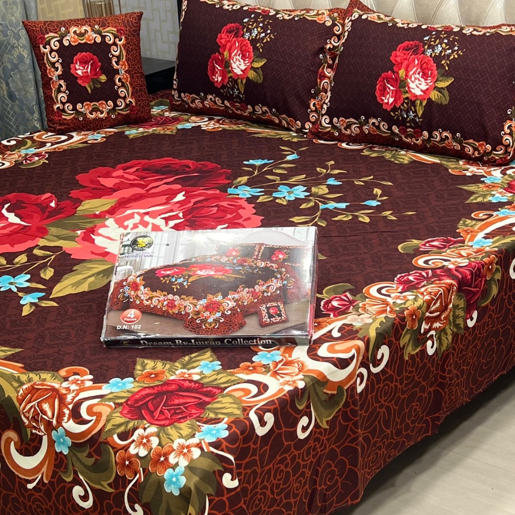4Pc Crystal Panel Bedsheet