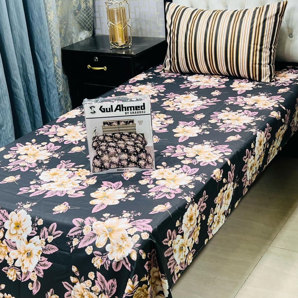 Mix Cotton Single Bedsheet