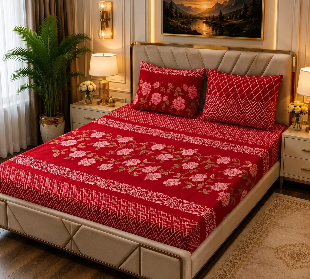 3Pc Fleece Bedsheet