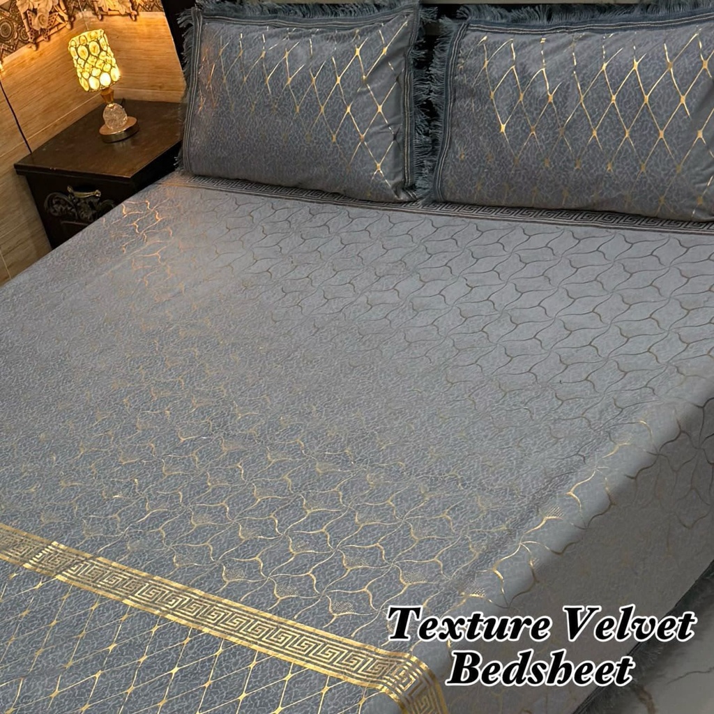 Texture Velvet Bedsheet