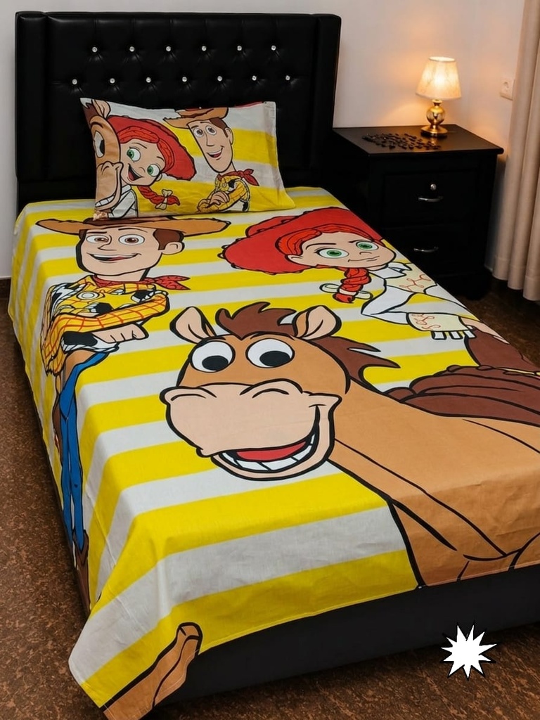 Export Quality Pure Cotton Single Bedsheet