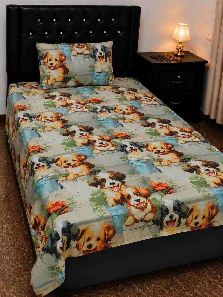 Export Quality Pure Cotton Single Bedsheet